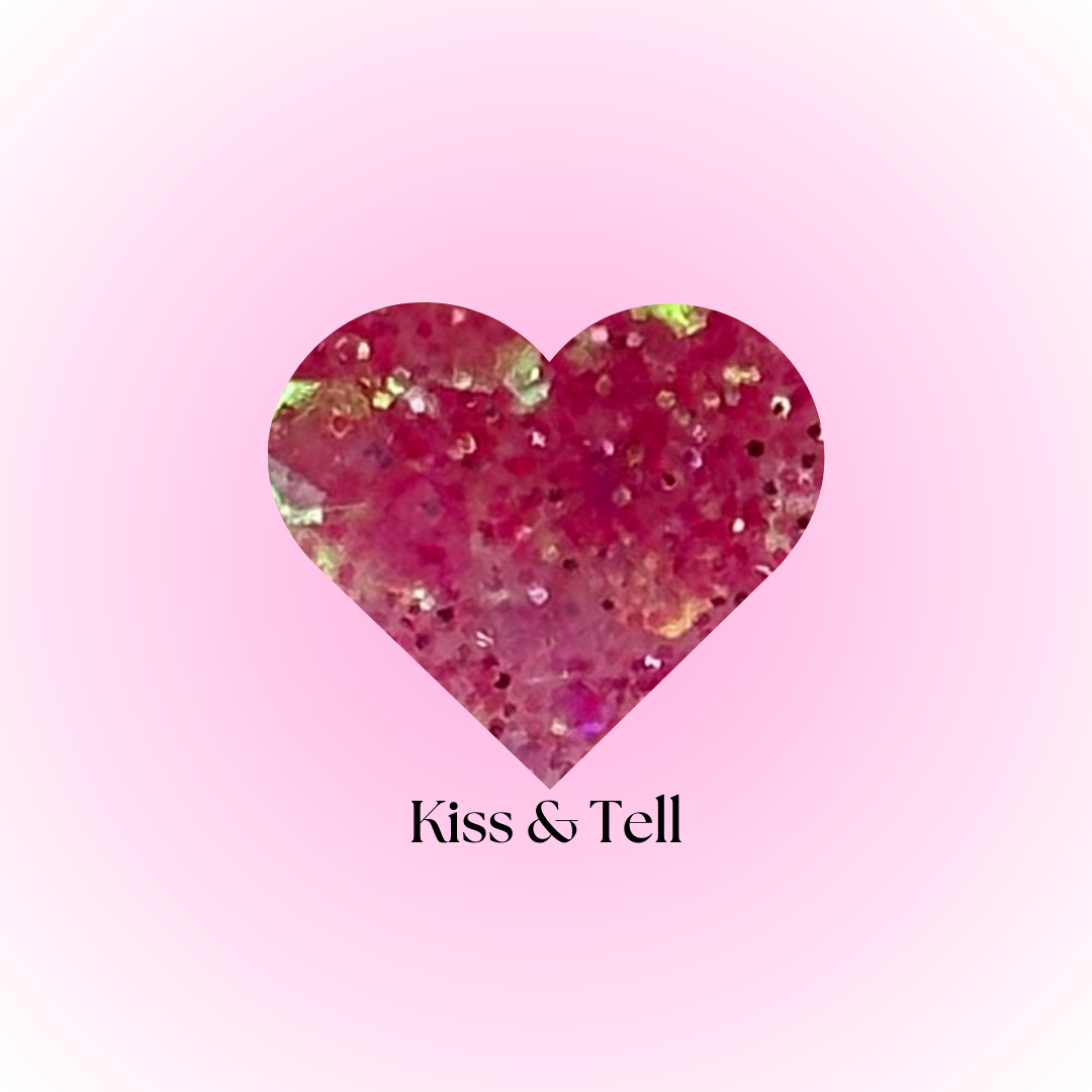 KISS & TELL- *EXCLUSIVE* GLITTER ACRYLIC