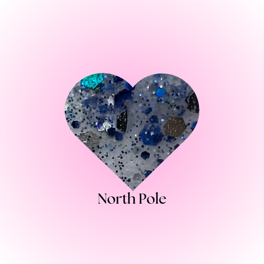 NORTH POLE- GLITTER ACRYLIC